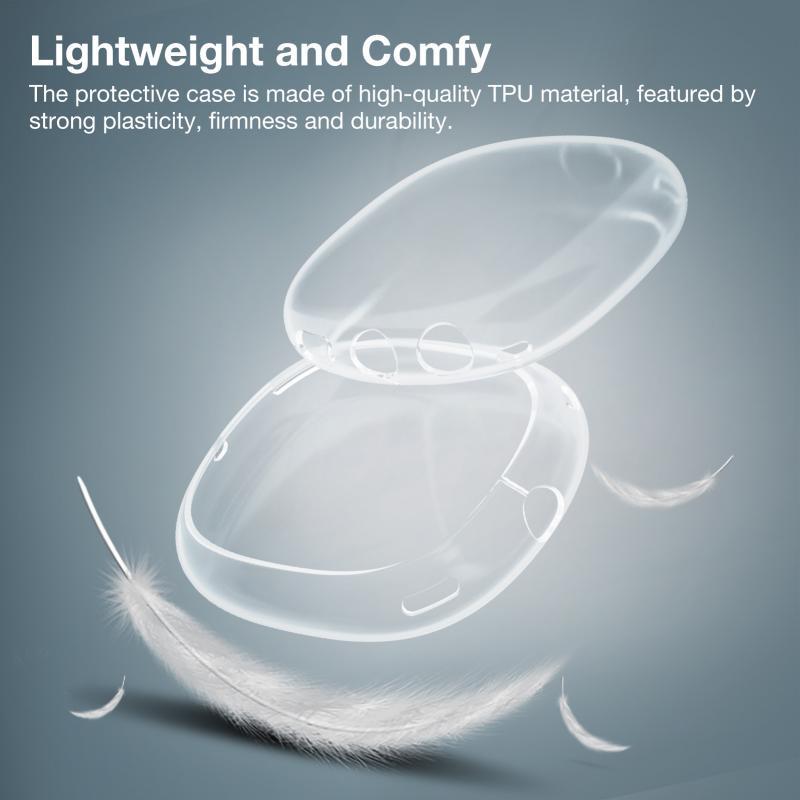 HdoorLink 2 шт. прозрачный силиконовый мягкий защитный чехол из ТПУ для наушников Airpods Max, аксессуары для наушников, прозрачная крышка, сменная повязка на голову