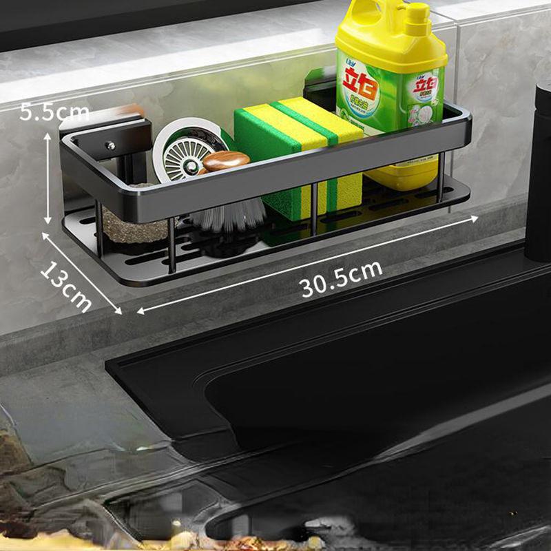 Полка для ванной комнаты без дрели, органайзер для хранения, стеллаж для хранения шампуня из алюминиевого сплава, аксессуары для ванной комнаты, настенная полка для кухни, туалета