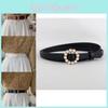 Trendy Korean Vintage Pearl Snap Women's Casual Jeans Belt With Unique Designs Perfect For Any Outfit