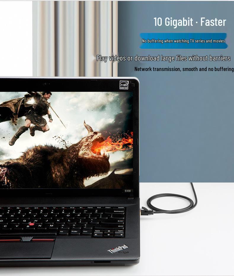 Экранированный сетевой кабель Cat8, 10 Gigabit, чистая медь, ультратонкий, для дома или офиса, доступен в 2/3 метрах