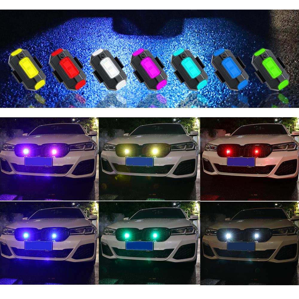 7 цветов стробоскоп для мотоцикла, велосипеда, дрона, самолета, светодиодные предупредительные огни для предотвращения столкновений, указатель поворота, задний фонарь, индикаторная лампа, ночной мигающий свет