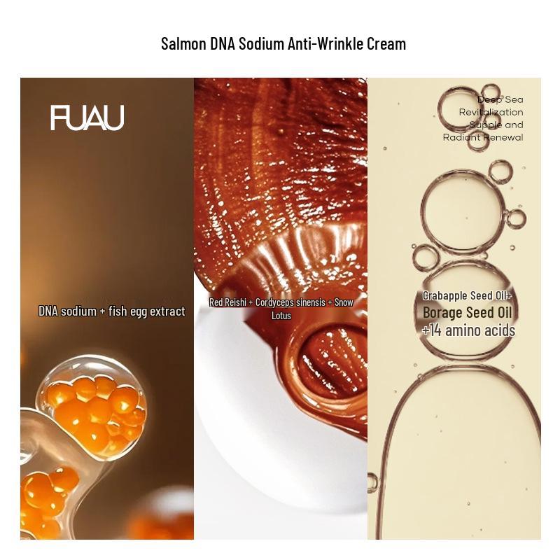 FUAU Антивозрастной лифтинг-крем для лица с ДНК лосося, подтягивающий, укрепляющий, увлажняющий