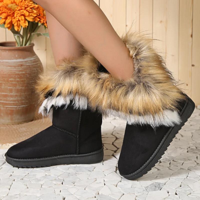 New Cotton Boot Women's Autumn Winter Snow Boots Plus Fleece Thickened Warm Non-slip Short Shoes