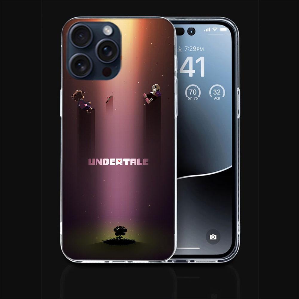 Арт из главы Undertale Прозрачный чехол для телефона For Iphone 17 Air 16 Pro Max 15 Pro 14 Plus 17E 16E 11 13 12 Mini Чехлы Fundas Cell