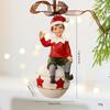 Tree Christmas Ornament Resin Vintage Bell Bow Wreath Christmas Pendant Stocking