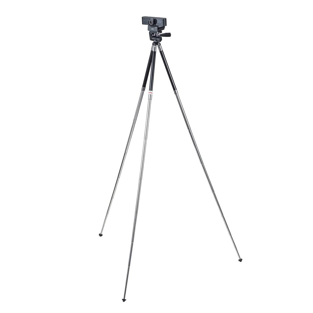 Sanwa Supply Tripod for Inch Screw Black DG-CAM28 (8 Sections) Webcams, 1/4 Mount,