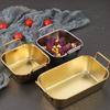 Квадратная тарелка из нержавеющей стали с крышкой, прямоугольная кастрюля для хранения продуктов, поднос для коммерческой посуды, большой освежающий контейнер для ланч-бокса