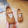 Girls Leather Shoes British Style Children Performance Shoes Simple Soft Sole Kids Flats Princess Shoes Solid Color 2024 New