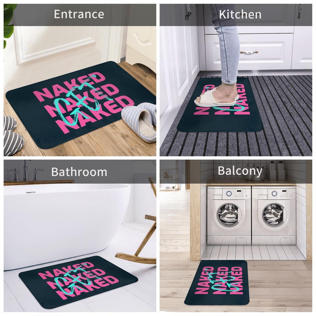 Get Naked Doormat Non-Slip Kitchen Bath Mat Bedroom Balcony Floor Door Entrance Carpet Rug