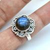 Рождественская распродажа Лабрадорит Кольцо ручной работы Твердые стерлингового серебра 925 пробы Женские украшения