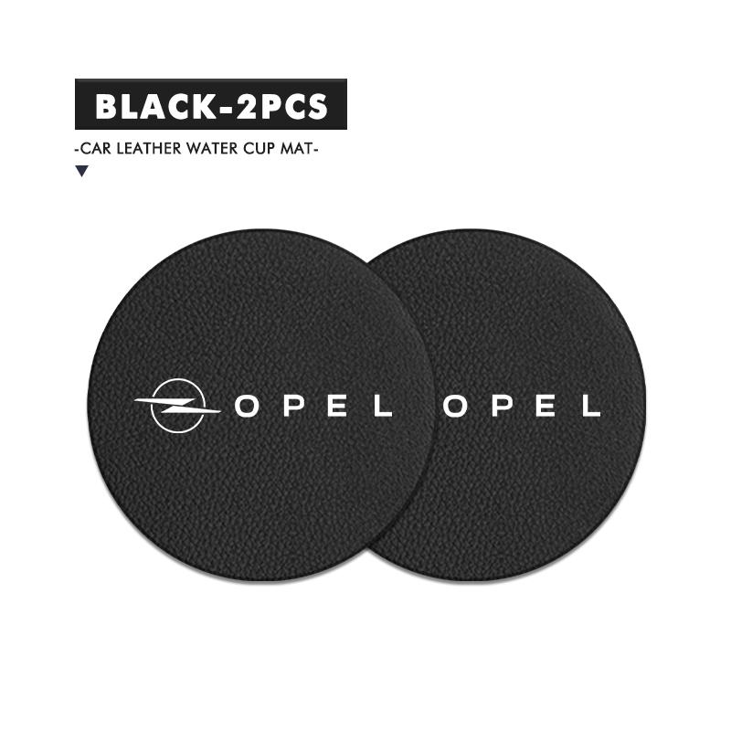 2pcs Suede Car Coaster Water Cup Drink Holder Mat Anti-Slip Pad For Opel Corsa Mokka Astra Cascada Adam Insignia Meriva Vectra