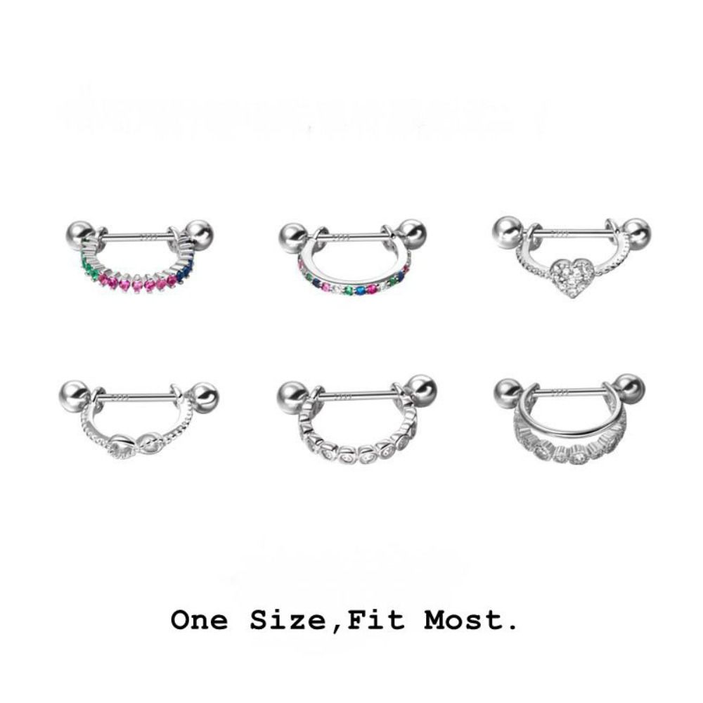 Ювелирные изделия для пирсинга Серьги для пирсинга Серьги серебряного цвета Хрящевая спираль Серьги с винтом Серьги CZ