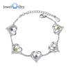 Персонализированные браслеты JewelOra с подвесками в виде нескольких сердец и камнями, с гравировкой имен от 1 до 5, рождественские браслеты и браслеты