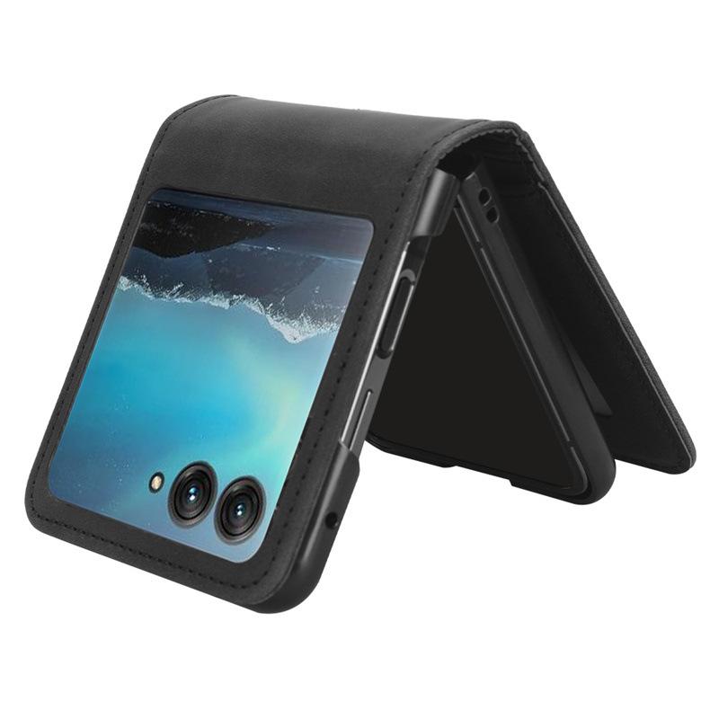 Подходит для чехла Motorola Razr 60/50/40 Ultra с карманом для карт, 70u полускладной кожаный чехол