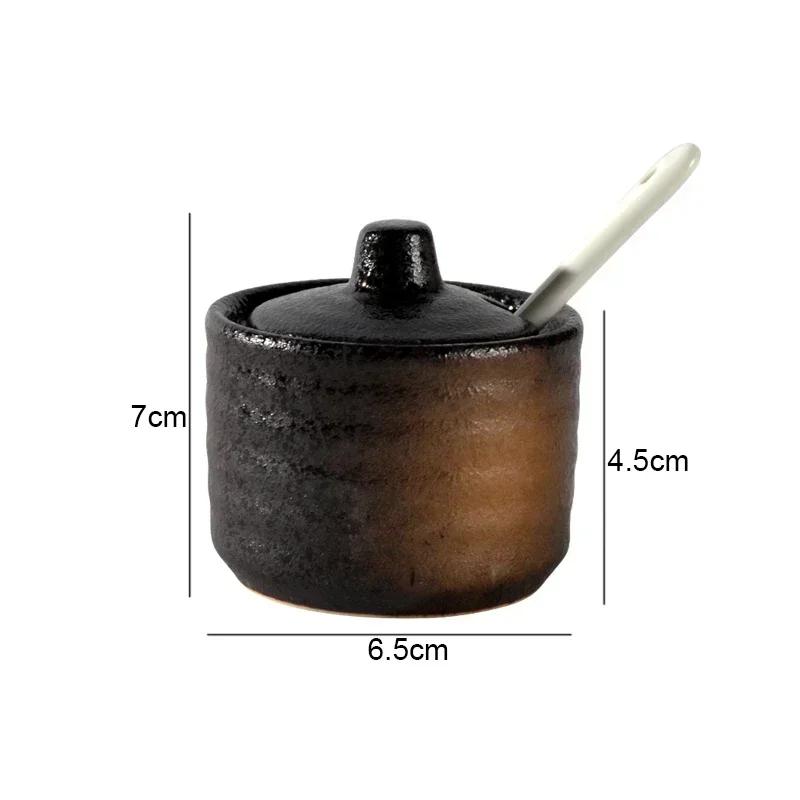 Ретро керамические банки для приправ Солонки и перечницы Кухонные принадлежности для специй Банки для специй Коробка для приправ Кухонные принадлежности