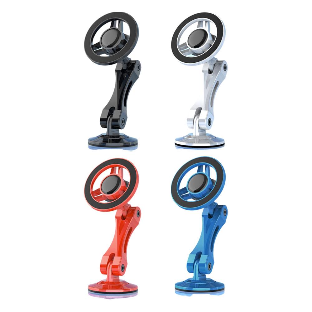 Вращающийся на 360 градусов металлический магнитный автомобильный держатель для телефона, складная подставка для телефона, магнитное крепление на вентиляционное отверстие, поддержка всех телефонов