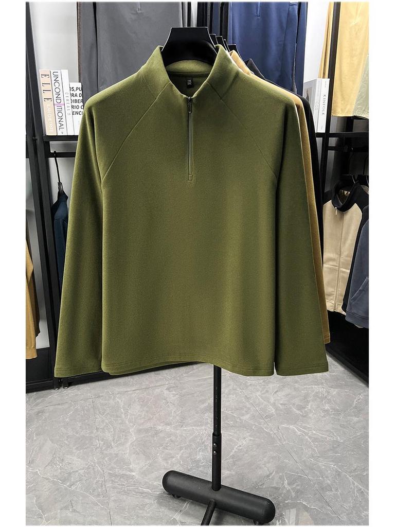 Мужская термофлисовая толстовка с полумолнией и длинным рукавом