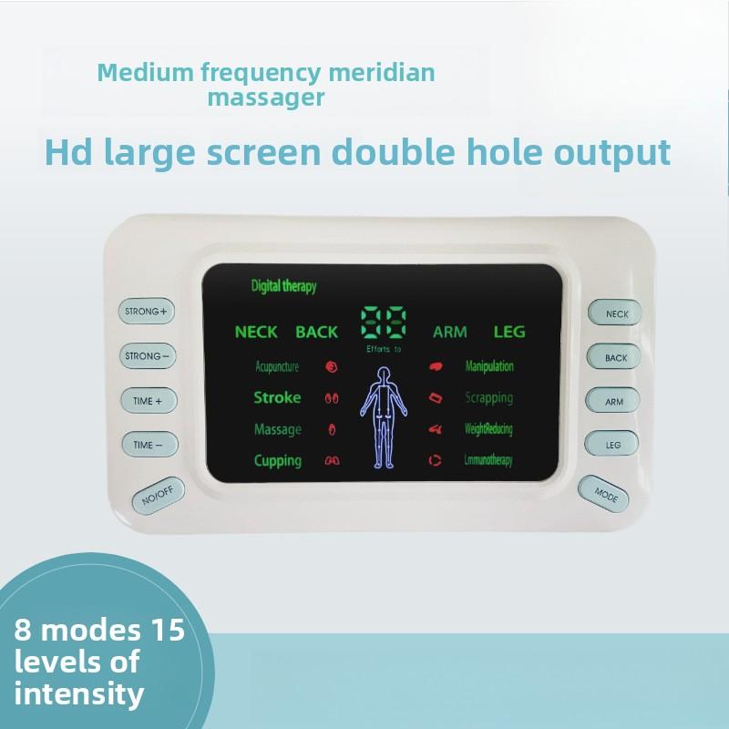 Frequency Charging Dual Output Digital Meridian Physiotherapy Instrument Lumbar Neck Cervical Spine Acupuncture Electrotherapy Pulse Massager