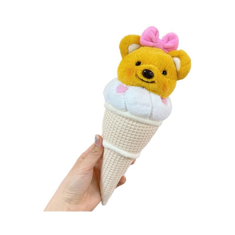 Bear Cute Butter Ice Cream Plush Animal Pp Cotton Fill Gift For Children