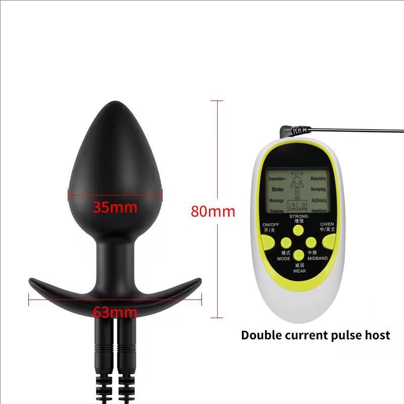 Вибратор с электрошоком Женский силиконовый анальный плаг Беспроводной пульт Мужской массаж простаты Товары для взрослых Анальная мастурбация Секс-игрушка