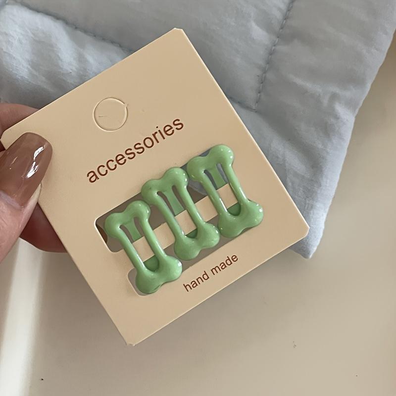 3 шт. Заколки для шерсти питомцев, материал АБС, мини-аксессуары для груминга в форме косточки для маленьких собак и кошек. Идеально подходят для тедди и йоркширского терьера, удалитель шерсти питомцев