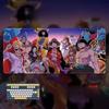 Коврик для мыши с рисунком высокой четкости ONE PIECE, очень большой, анимация, Луффи, для гейминга, настольный коврик, компьютерный коврик, офисный, водонепроницаемый, нескользящий, кожаный коврик для мыши