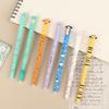 7Pcs Pen Bee Rabbit Giraffe 0.5Mm Colored Pen Core Neutral Pen Cartoon Animals Erasable Gel For Writing School Supplies