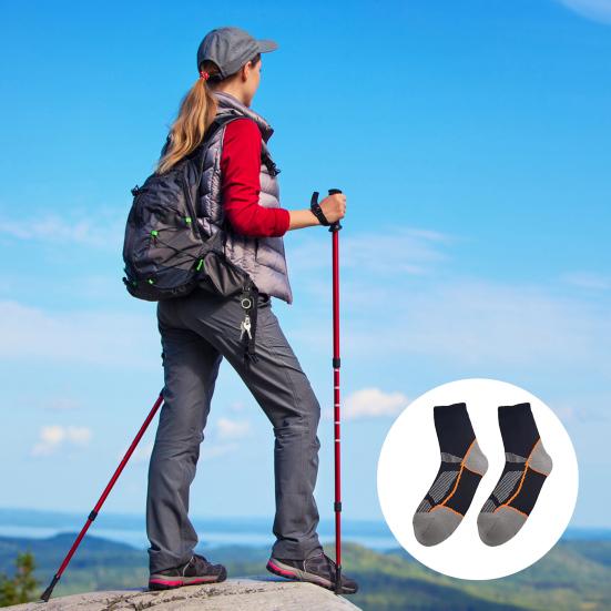 1 пара водонепроницаемых носков, 3-слойные, дышащие, влагоотводящие, для мужчин и женщин, для активного отдыха, зимнего туризма, кемпинга, катания на лыжах, вброд, рыбалки, компрессионные носки