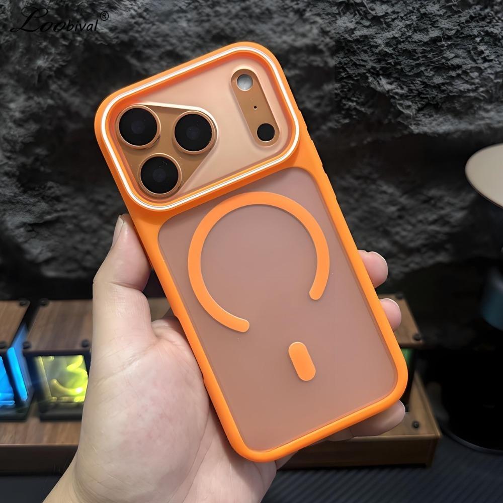 Двухцветный матовый чехол Magsafe для iPhone 15 16 17 Pro Max Air 14 Plus 13 11 12 Магнитная матовая противоударная крышка