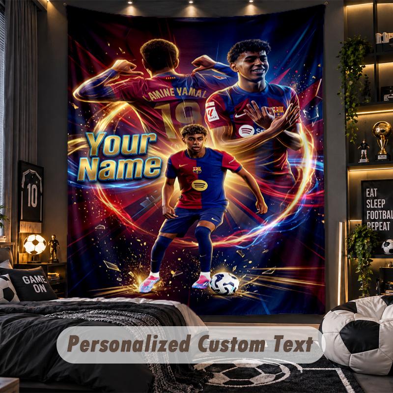 TapestryLamine Yamal Custom Name Text Personalized Wall Hanging Tapestry Home Wall Decor