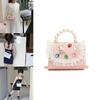 Chic And Fashionable Kids Handbag Featuring Cute Lace And Rhinestones For Girls