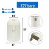 E27 CE Certified Plastic Lamp Holder, European Standard Bare Lamp Base for Various Light Sources