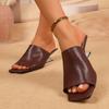 Square Toe Open Toe Kitten Heel Flip Slippers Summer New Anti-slip Wear-resistant Special Heel Slippers