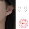 Cute Cat Stud Earrings Sterling Silver High Quality Gorgeous Accessories for Women Sweet Glossy Party Jewelry Gifts