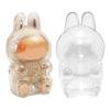 1/2Pcs Clear Figure Display Cases with Keychain High Durability Transparent Portable Dustproof Mini Doll Protective Covers