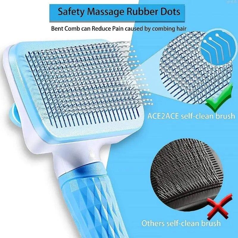 Dog Hair Removal Brush, Cat and Dog Hair Combing and Care Combing, Long Hair, Dog Pet Hair Removal, Cleaning, Bathing Brush, Dog Supplies
