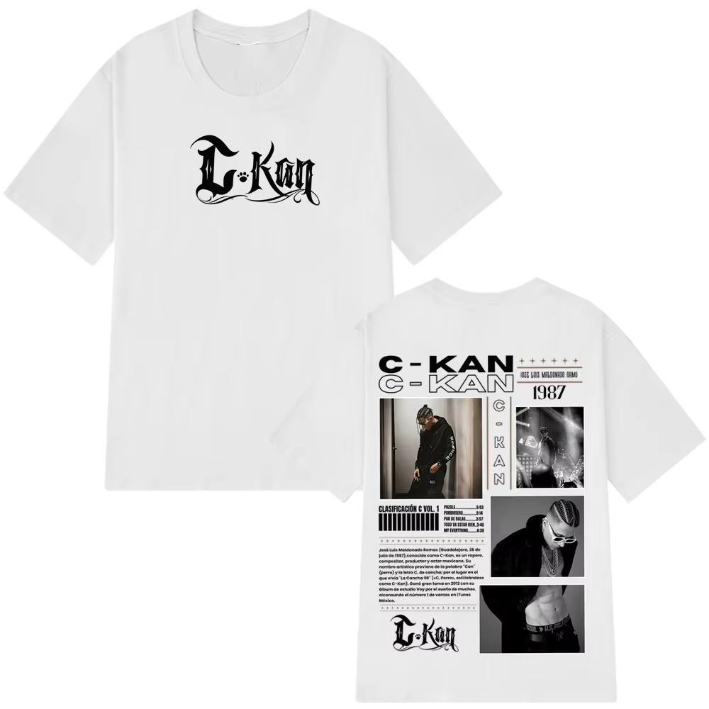 Singer Ckan Tour 2026 album graphics 100Cotton Mens Tshirt Fashion Hip Hop Oversized Retro Unisex Oneck Short Sleeve shirt