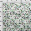 oneOone Cotton Flex Light Green Fabric Abstract Circle Dress Material Fabric Print Fabric By The Yard 40 Inch