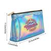Romantic Lips Pattern Holographic Laser Cosmetic Makeup Bag,Travel Toiletry Organizer Pouch for Girls Valentines Day Gift Party Accessory
