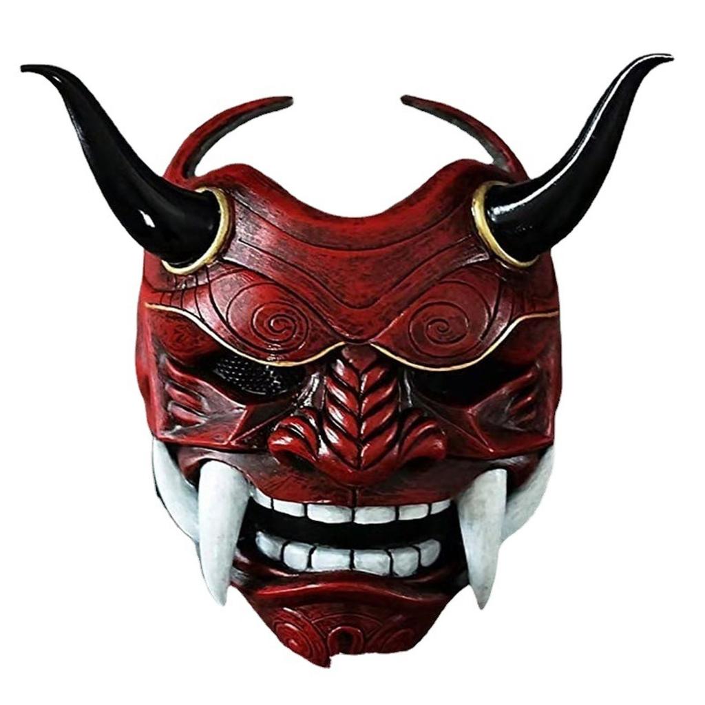 Японская маска Hannya Oni, полнолицевая латексная маска Evil De-mon Mon-ster для мужчин