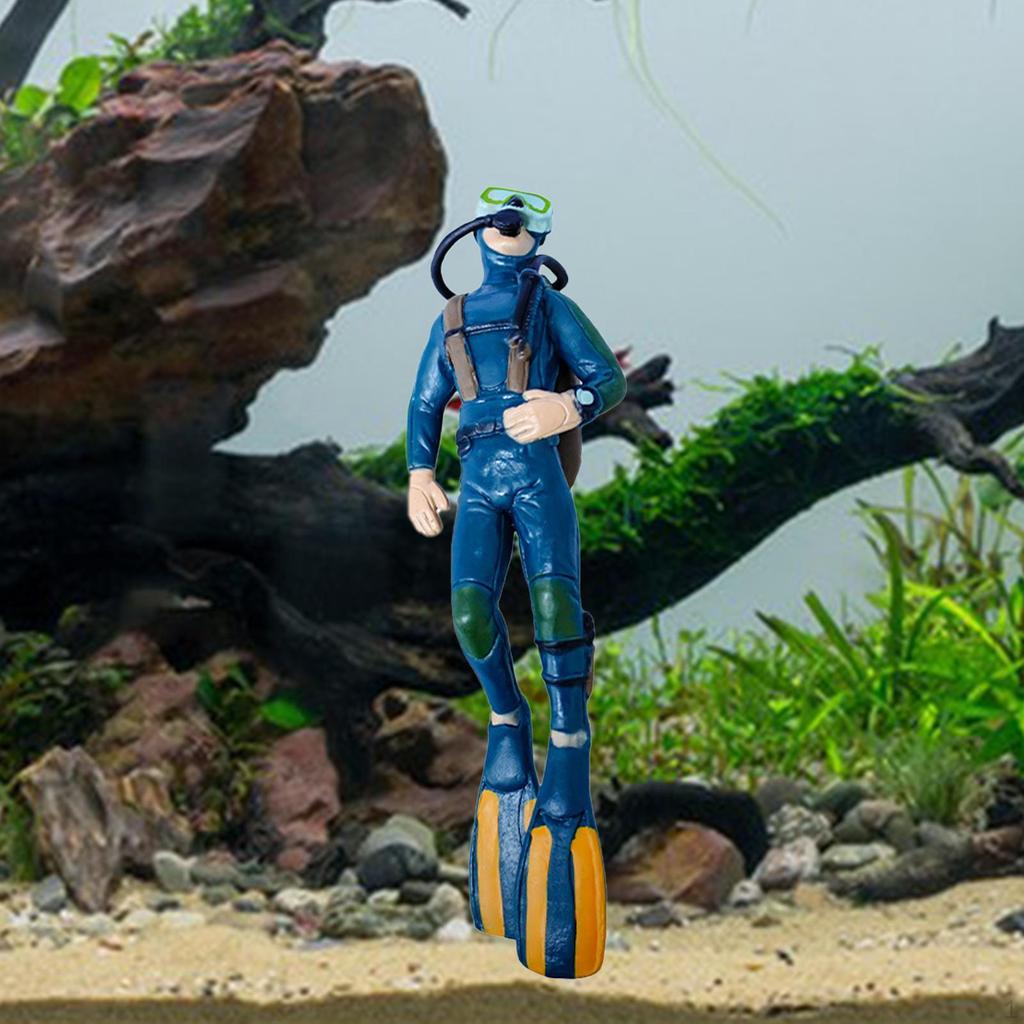 Diver Figure Tank Decorations, Creative Simulation Cute Figurine, Mini Aquarium