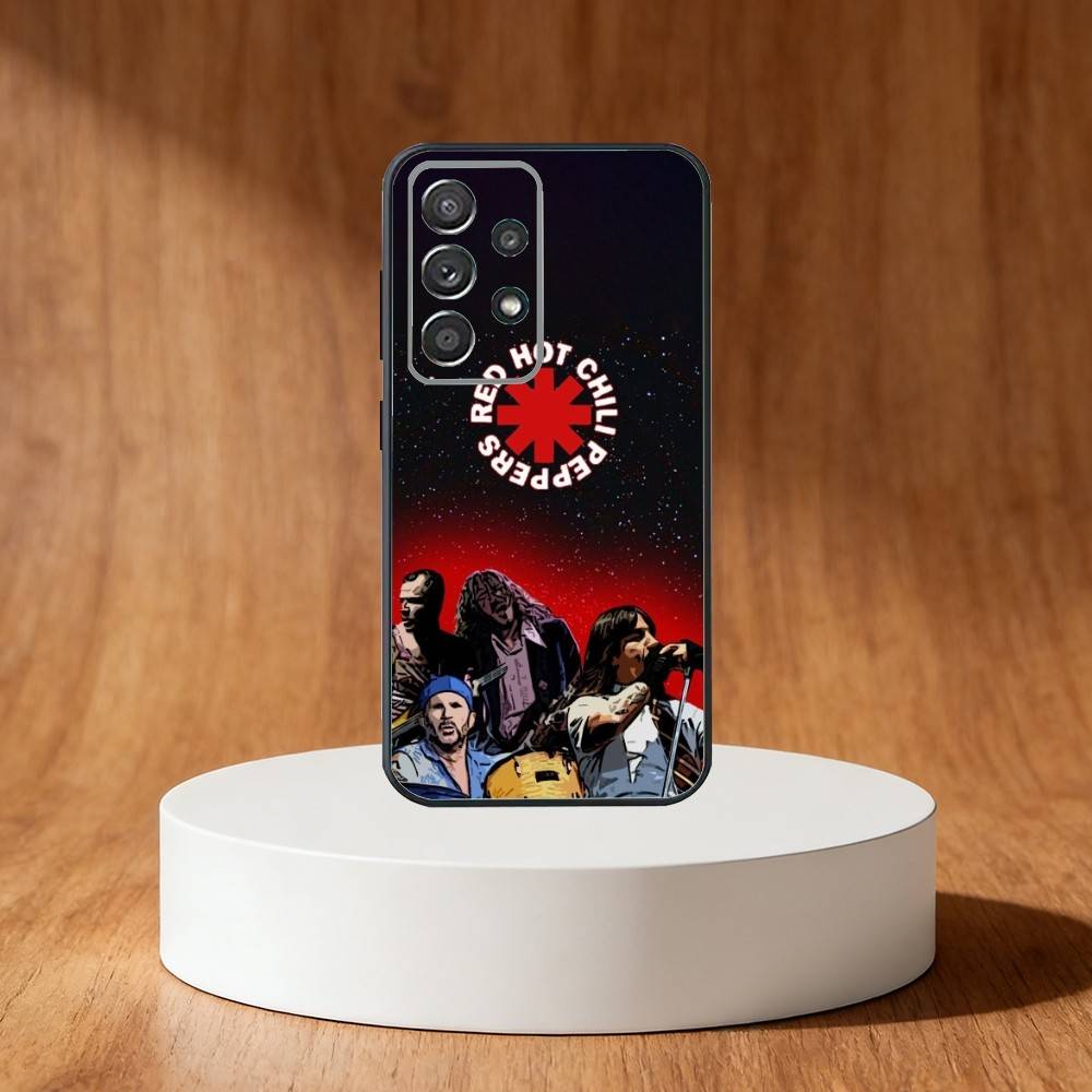 Red Hot C-Chili Peppers Band Phone Case For Samsung S25,S24,S21,S22,S23,S30,Ultra,S20,Plus,Fe,Note,10,9,5G Black Cover