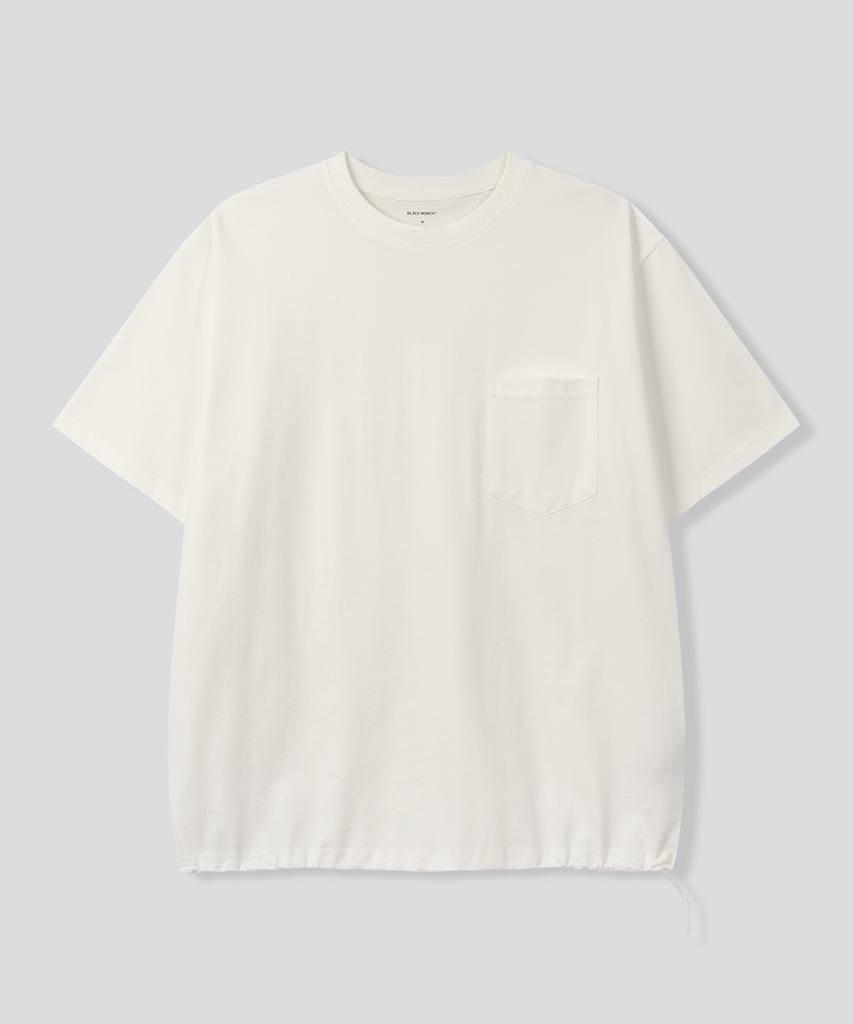 BLACK MOMENT Sorona String Pocket T-Shirt [Melange Gray]