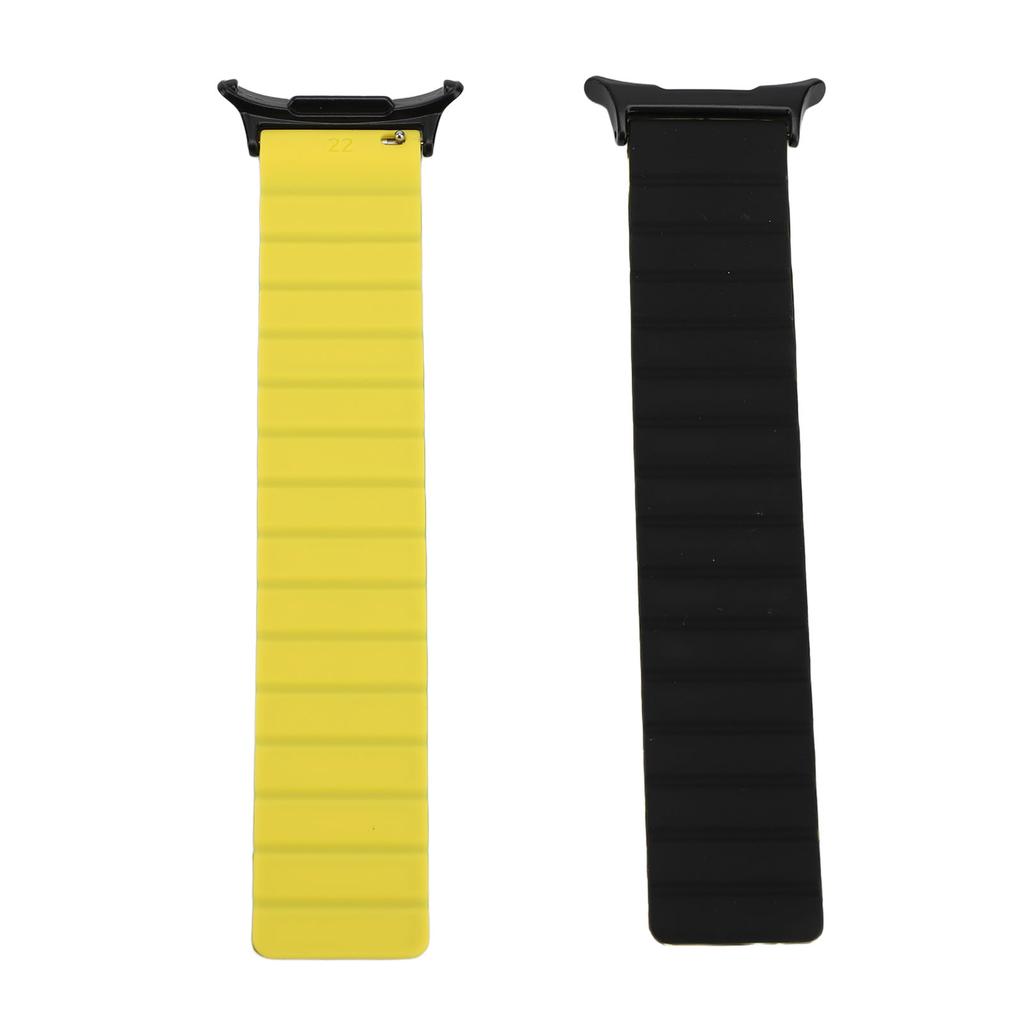 Magnetic Watch Band for Galaxy Watch 7 Ultra 47mm Water Resistant Soft Silicone Adjustable Replaceme