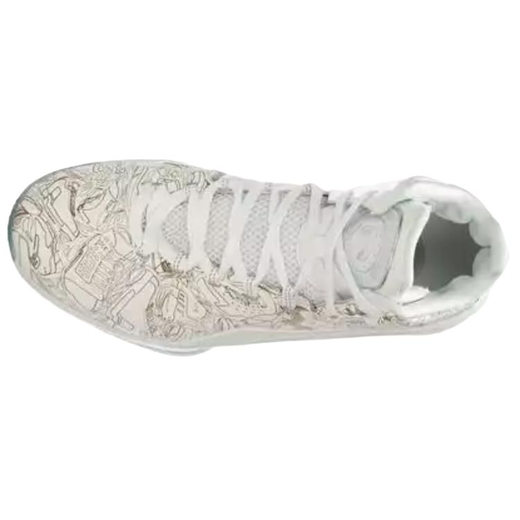 Li Ning YuShuai 10 Амортизирующие Скользкие Устойчивые к истиранию Высокие Мужские Баскетбольные Кроссовки Белые ABAN133-1