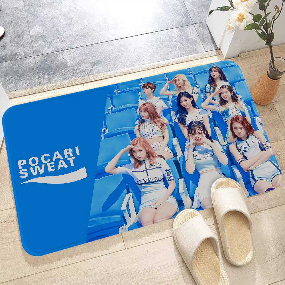 Kpop Group T-Twice Floor Mat Rectangle Anti-slip Home Soft Badmat Front Door Indoor Outdoor Mat Welcome Doormat