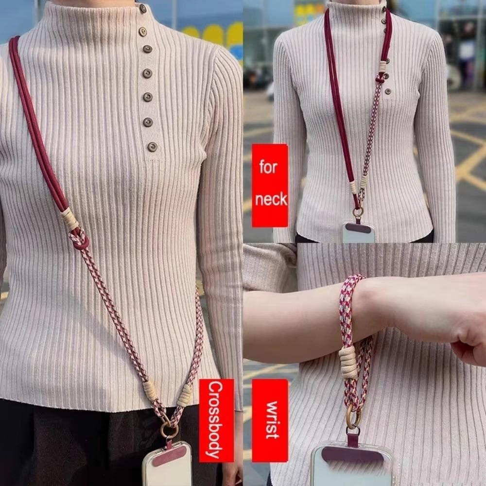 Long Rope Mobile Phone Lanyard Adjustable Phone Removable Lanyard Daily Carry