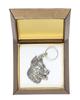 Berger de Beauce, Beauceron - Silver-plated pendant with a dog in a decorative box, handbag decoration, backpack pendant by Art-Dog brand