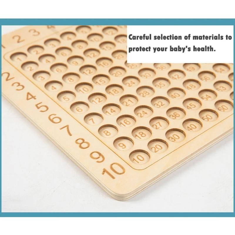 Деревянная настольная игра Монтессори для умножения, обучающие развивающие игрушки для детей, математический счет, настольная интерактивная игра на мышление