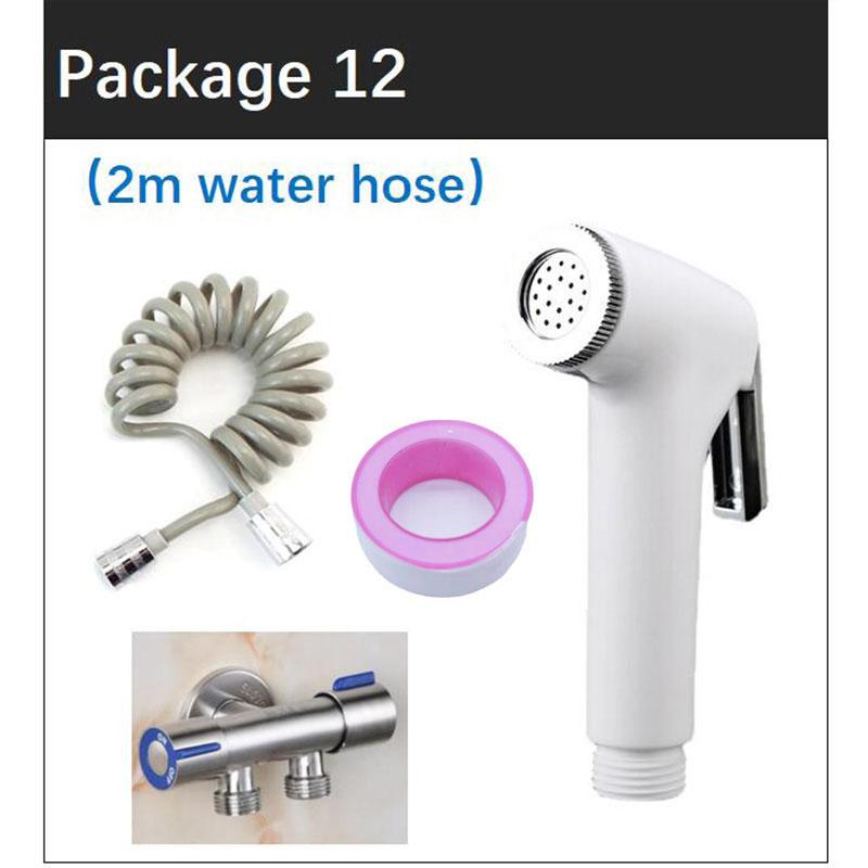 Мусульманский туалетный спрей, биде, насадка для душа, водяной шланг, самоочиститель, белый набор клапанов, туалет, смеситель для ванной, распылитель из АБС-пластика